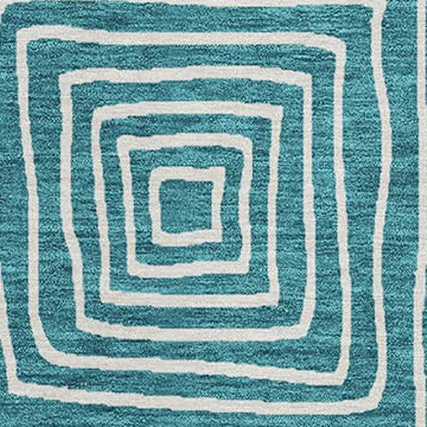 Homeroots 3' Beige And Ivory Geometric Washable Area Rug – Durable Indoor Outdoor Comfort For Any Space 3' X 5' Polyester 600780