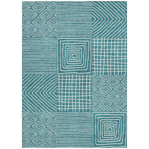 Homeroots 3' Beige And Ivory Geometric Washable Area Rug – Durable Indoor Outdoor Comfort For Any Space 9' X 12' Polyester 600784