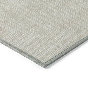 Homeroots 3' Beige And Ivory Geometric Washable Area Rug - Perfect For Indoor And Outdoor Spaces! 5' X 8' Polyester 600793