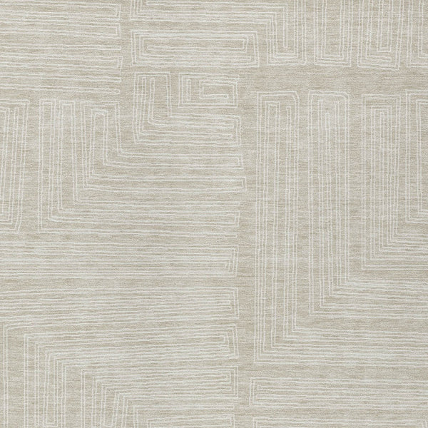 Homeroots 3' Beige And Ivory Geometric Washable Area Rug - Perfect For Indoor And Outdoor Spaces! 9' X 12' Polyester 600796