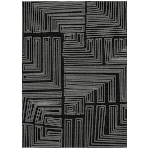 Homeroots 3' Beige And Ivory Geometric Washable Area Rug - Perfect For Indoor And Outdoor Spaces! 5' X 8' Polyester 600799