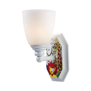 Kidshine 1-Light Sconce At the Zoo in White 60080-1 Elk Lighting