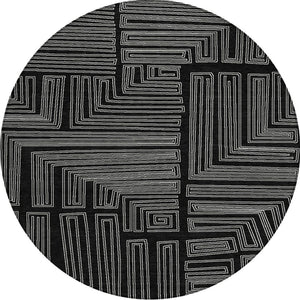 Homeroots 3' Beige And Ivory Geometric Washable Area Rug - Perfect For Indoor And Outdoor Spaces! 8' Round Polyester 600800