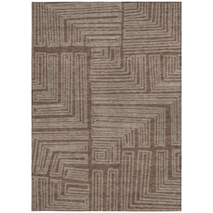 Homeroots 3' Beige And Ivory Geometric Washable Area Rug - Perfect For Indoor And Outdoor Spaces! 3' X 5' Polyester 600804