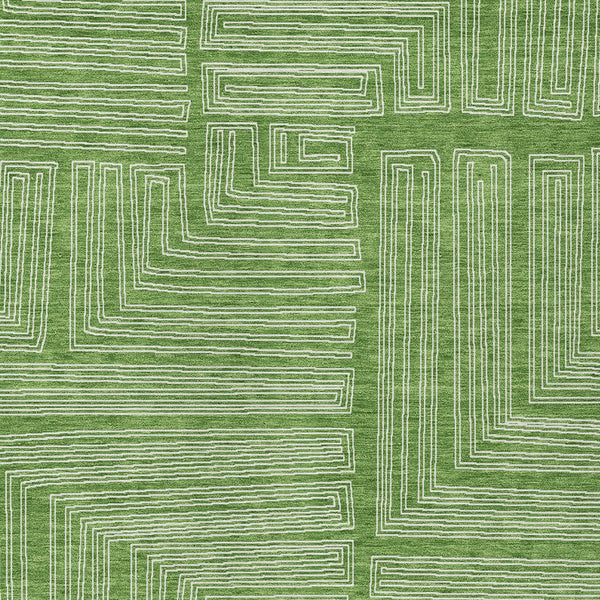 Homeroots 3' Beige And Ivory Geometric Washable Area Rug - Perfect For Indoor And Outdoor Spaces! 5' X 8' Polyester 600817