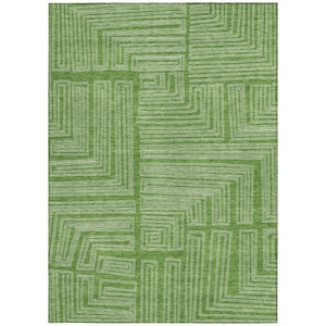 Homeroots 3' Beige And Ivory Geometric Washable Area Rug - Perfect For Indoor And Outdoor Spaces! 8' X 10' Polyester 600819