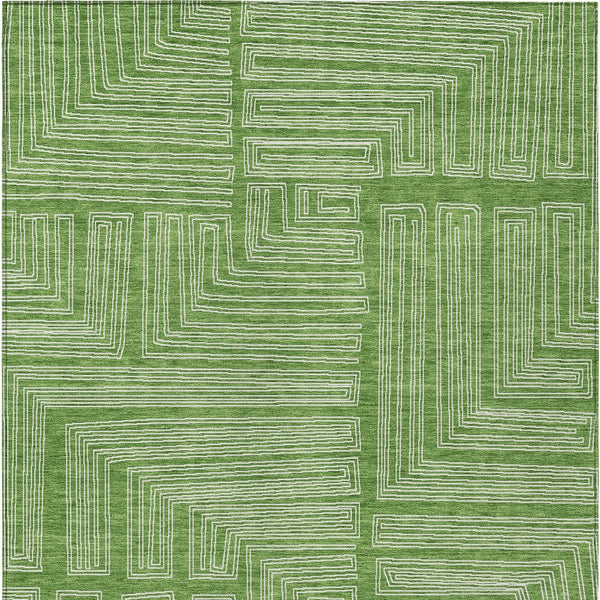 Homeroots 3' Beige And Ivory Geometric Washable Area Rug - Perfect For Indoor And Outdoor Spaces! 8' X 10' Polyester 600819