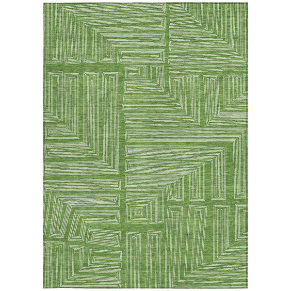 Homeroots 3' Beige And Ivory Geometric Washable Area Rug - Perfect For Indoor And Outdoor Spaces! 9' X 12' Polyester 600820