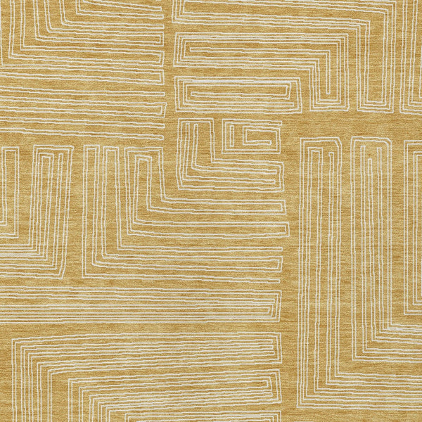 Homeroots 3' Beige And Ivory Geometric Washable Area Rug - Perfect For Indoor And Outdoor Spaces! 3' X 5' Polyester 600822