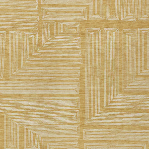 Homeroots 3' Beige And Ivory Geometric Washable Area Rug - Perfect For Indoor And Outdoor Spaces! 5' X 8' Polyester 600823
