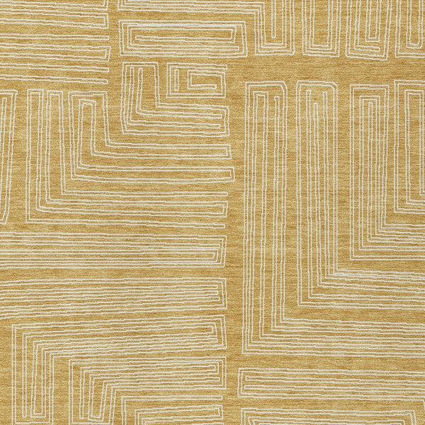 Homeroots 3' Beige And Ivory Geometric Washable Area Rug - Perfect For Indoor And Outdoor Spaces! 5' X 8' Polyester 600823