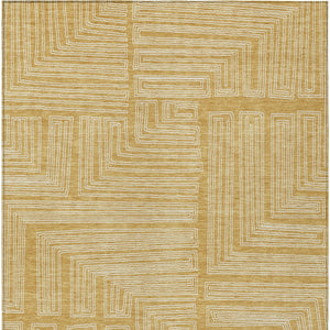 Homeroots 3' Beige And Ivory Geometric Washable Area Rug - Perfect For Indoor And Outdoor Spaces! 10' X 14' Polyester 600827