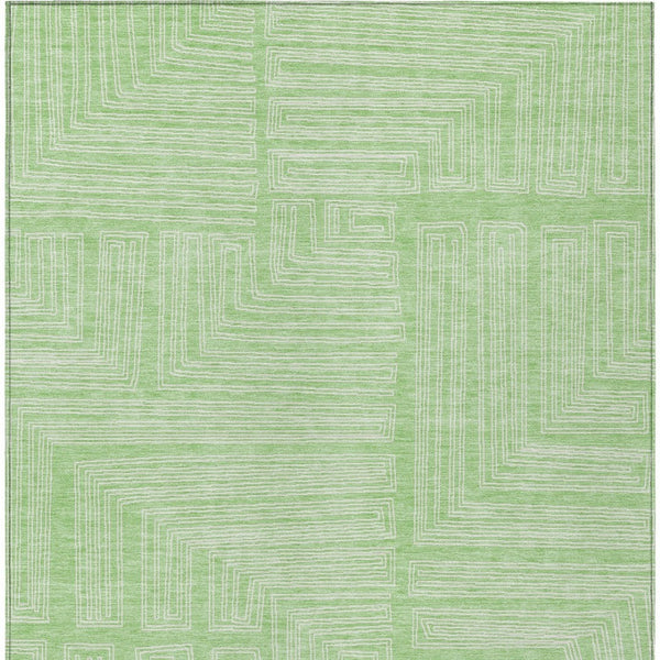 Homeroots 3' Beige And Ivory Geometric Washable Area Rug - Perfect For Indoor And Outdoor Spaces! 8' X 10' Polyester 600837