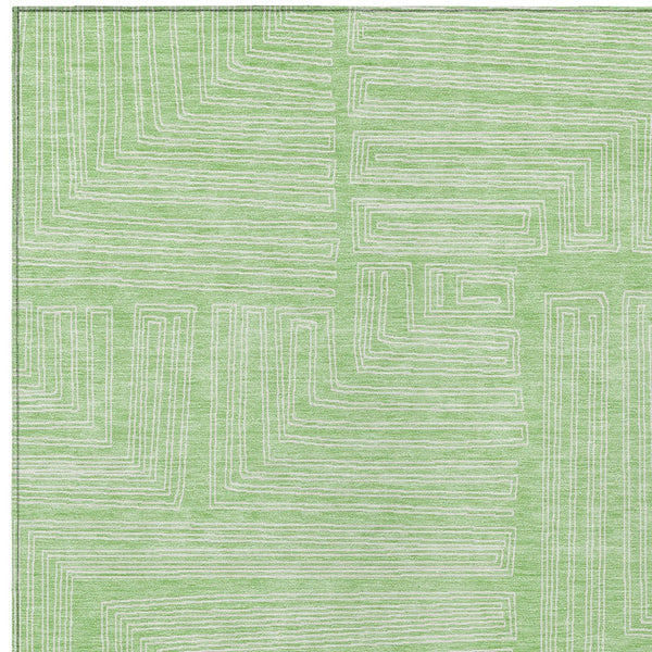 Homeroots 3' Beige And Ivory Geometric Washable Area Rug - Perfect For Indoor And Outdoor Spaces! 8' X 10' Polyester 600837