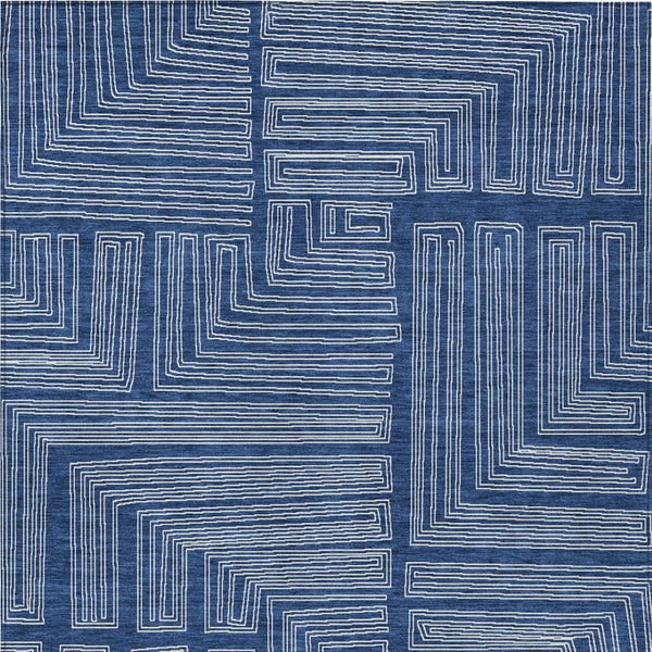 Homeroots 3' Beige And Ivory Geometric Washable Area Rug - Perfect For Indoor And Outdoor Spaces! 9' X 12' Polyester 600844