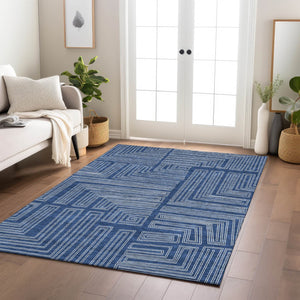 Homeroots 3' Beige And Ivory Geometric Washable Area Rug - Perfect For Indoor And Outdoor Spaces! 10' X 14' Polyester 600845