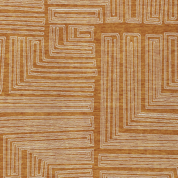 Homeroots 3' Beige And Ivory Geometric Washable Area Rug - Perfect For Indoor And Outdoor Spaces! 5' X 8' Polyester 600853