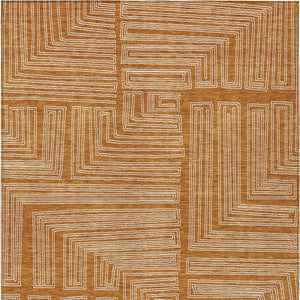 Homeroots 3' Beige And Ivory Geometric Washable Area Rug - Perfect For Indoor And Outdoor Spaces! 8' X 10' Polyester 600855