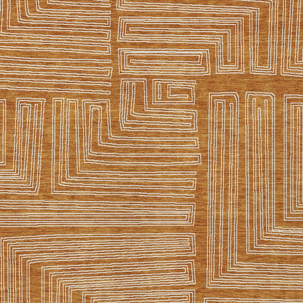 Homeroots 3' Beige And Ivory Geometric Washable Area Rug - Perfect For Indoor And Outdoor Spaces! 9' X 12' Polyester 600856
