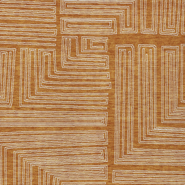 Homeroots 3' Beige And Ivory Geometric Washable Area Rug - Perfect For Indoor And Outdoor Spaces! 10' X 14' Polyester 600857