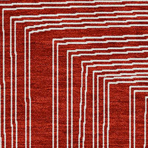 Homeroots 3' Beige And Ivory Geometric Washable Area Rug - Perfect For Indoor And Outdoor Spaces! 5' X 8' Polyester 600859