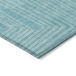 Homeroots 3' Beige And Ivory Geometric Washable Area Rug - Perfect For Indoor And Outdoor Spaces! 5' X 8' Polyester 600865