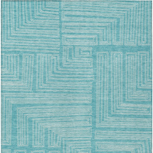 Homeroots 3' Beige And Ivory Geometric Washable Area Rug - Perfect For Indoor And Outdoor Spaces! 8' X 10' Polyester 600867