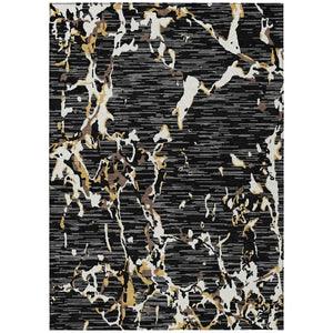 HomeRoots 9' X 12' Washable Indoor Outdoor Area Rug - Durable Striped Design for High-Traffic Spaces & Style 600880