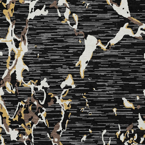 Homeroots 3' Striped Artichoke Green And Beige Washable Area Rug For Indoor And Outdoor Spaces 9' X 12' Polyester 600880