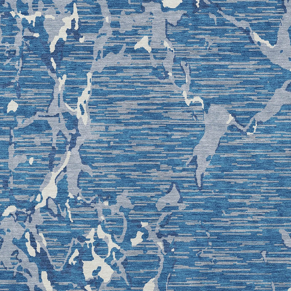 Homeroots 3' Striped Artichoke Green And Beige Washable Area Rug For Indoor And Outdoor Spaces 3' X 5' Polyester 600882