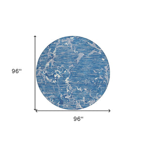 Homeroots 3' Striped Artichoke Green And Beige Washable Area Rug For Indoor And Outdoor Spaces 8' Round Polyester 600884