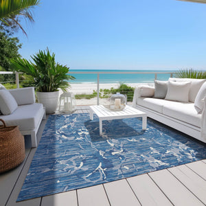 Homeroots 3' Striped Artichoke Green And Beige Washable Area Rug For Indoor And Outdoor Spaces 8' X 10' Polyester 600885