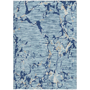 Homeroots 3' Striped Artichoke Green And Beige Washable Area Rug For Indoor And Outdoor Spaces 3' X 5' Polyester 600894