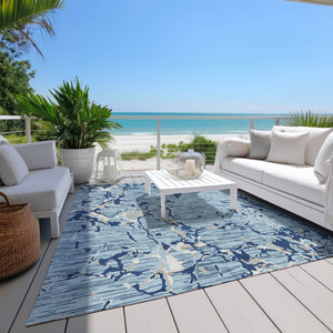 Homeroots 3' Striped Artichoke Green And Beige Washable Area Rug For Indoor And Outdoor Spaces 3' X 5' Polyester 600894