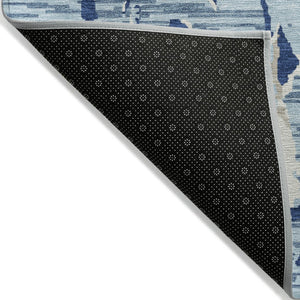 Homeroots 3' Striped Artichoke Green And Beige Washable Area Rug For Indoor And Outdoor Spaces 8' Round Polyester 600896