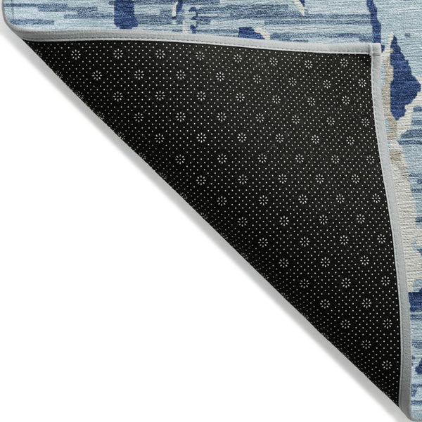 Homeroots 3' Striped Artichoke Green And Beige Washable Area Rug For Indoor And Outdoor Spaces 8' Round Polyester 600896