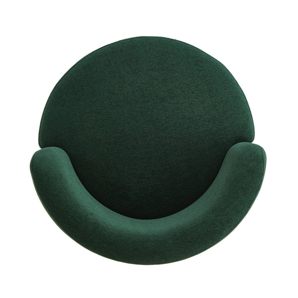 English Elm 360°swivel Chenille Barrel Chair Mid-century Round Seat for Living Room or Bedroom N763P331762F