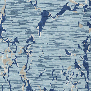 Homeroots 3' Striped Artichoke Green And Beige Washable Area Rug For Indoor And Outdoor Spaces 8' X 10' Polyester 600897