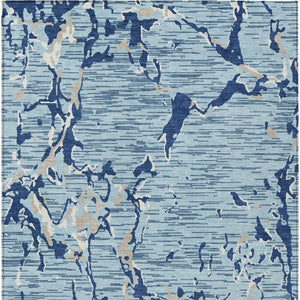 Homeroots 3' Striped Artichoke Green And Beige Washable Area Rug For Indoor And Outdoor Spaces 9' X 12' Polyester 600898