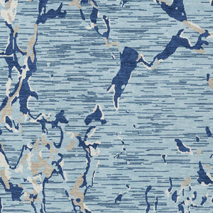 Homeroots 3' Striped Artichoke Green And Beige Washable Area Rug For Indoor And Outdoor Spaces 9' X 12' Polyester 600898