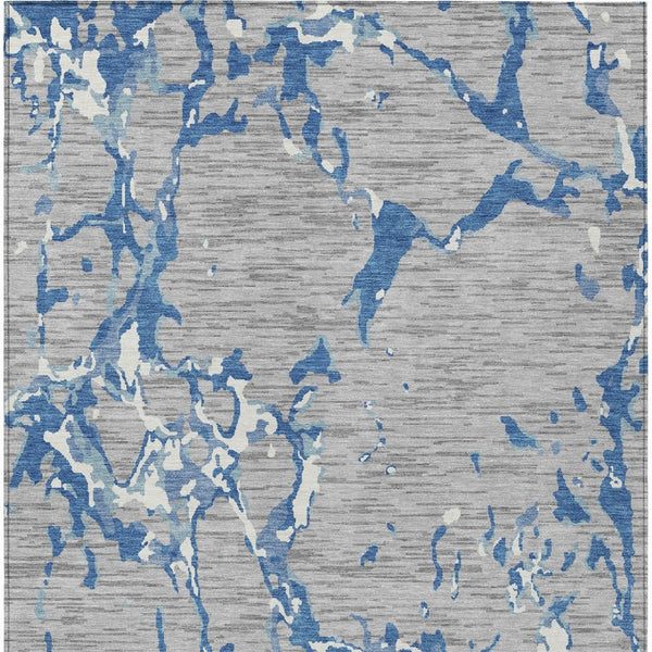 Homeroots 3' Striped Artichoke Green And Beige Washable Area Rug For Indoor And Outdoor Spaces 3' X 5' Polyester 600900