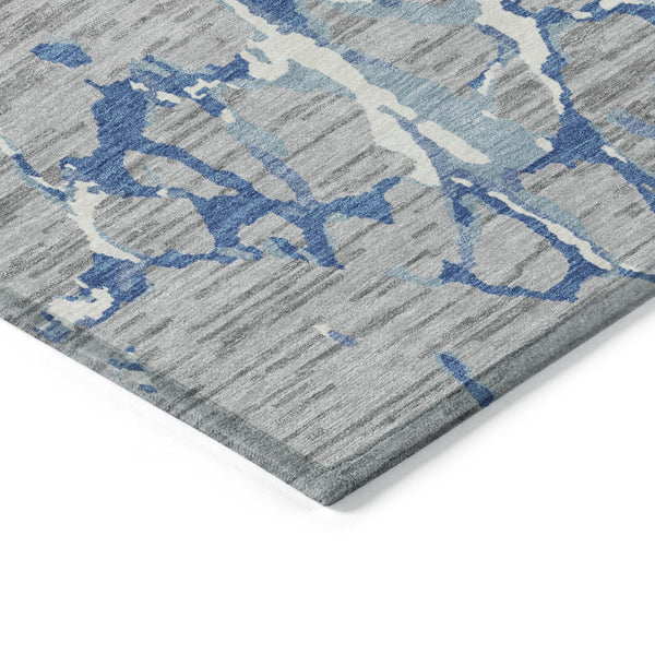 Homeroots 3' Striped Artichoke Green And Beige Washable Area Rug For Indoor And Outdoor Spaces 3' X 5' Polyester 600900