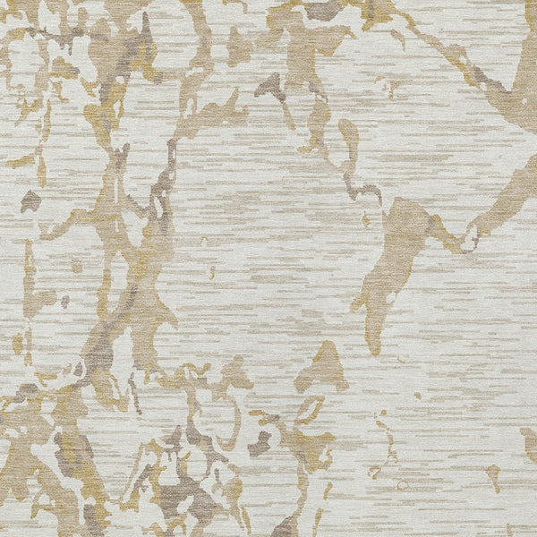 Homeroots 3' Striped Artichoke Green And Beige Washable Area Rug For Indoor And Outdoor Spaces 9' X 12' Polyester 600910