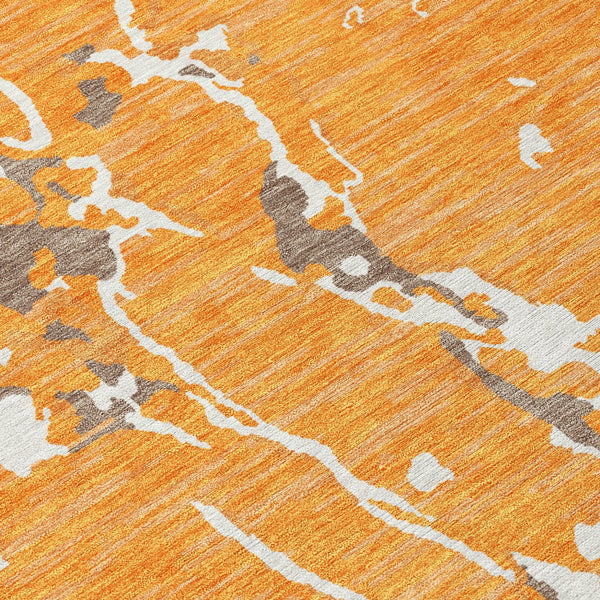 Homeroots 3' Striped Artichoke Green And Beige Washable Area Rug For Indoor And Outdoor Spaces 3' X 5' Polyester 600912