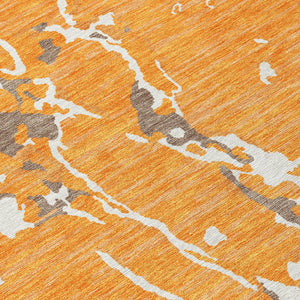 Homeroots 3' Striped Artichoke Green And Beige Washable Area Rug For Indoor And Outdoor Spaces 8' X 10' Polyester 600915