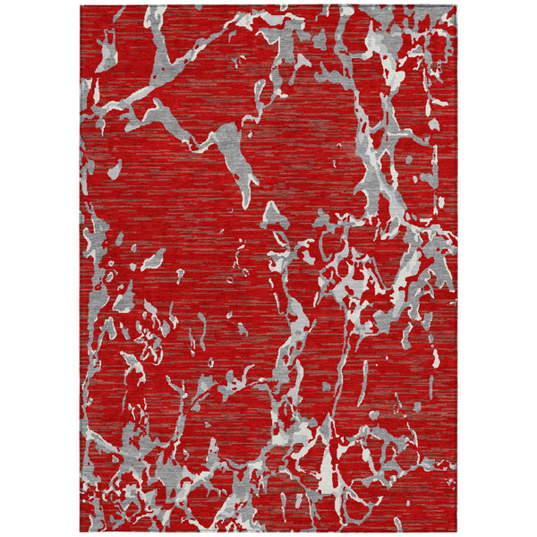 Homeroots 3' Striped Artichoke Green And Beige Washable Area Rug For Indoor And Outdoor Spaces 5' X 8' Polyester 600919