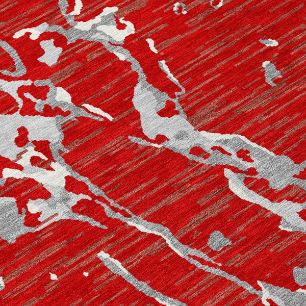 Homeroots 3' Striped Artichoke Green And Beige Washable Area Rug For Indoor And Outdoor Spaces 8' X 10' Polyester 600921