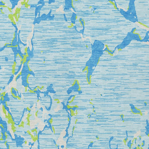 Homeroots 3' Striped Artichoke Green And Beige Washable Area Rug For Indoor And Outdoor Spaces 10' X 14' Polyester 600929