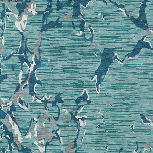 Homeroots 3' Striped Artichoke Green And Beige Washable Area Rug For Indoor And Outdoor Spaces 9' X 12' Polyester 600934