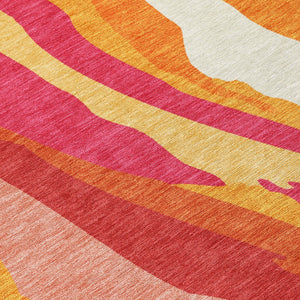 Homeroots 3' Beige Brown And Gray Abstract Washable Area Rug - Perfect For Indoor And Outdoor Spaces 8' X 10' Polyester 600951